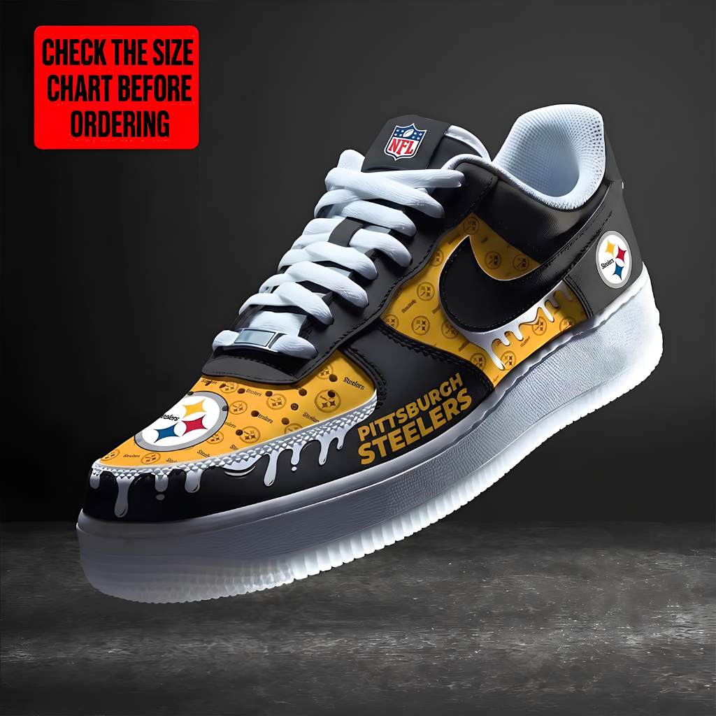[SPECIAL OFFER] NEW CUSTOMIZED NFL14 PSB PITTSBURGH STEELERS AF1 SHOES