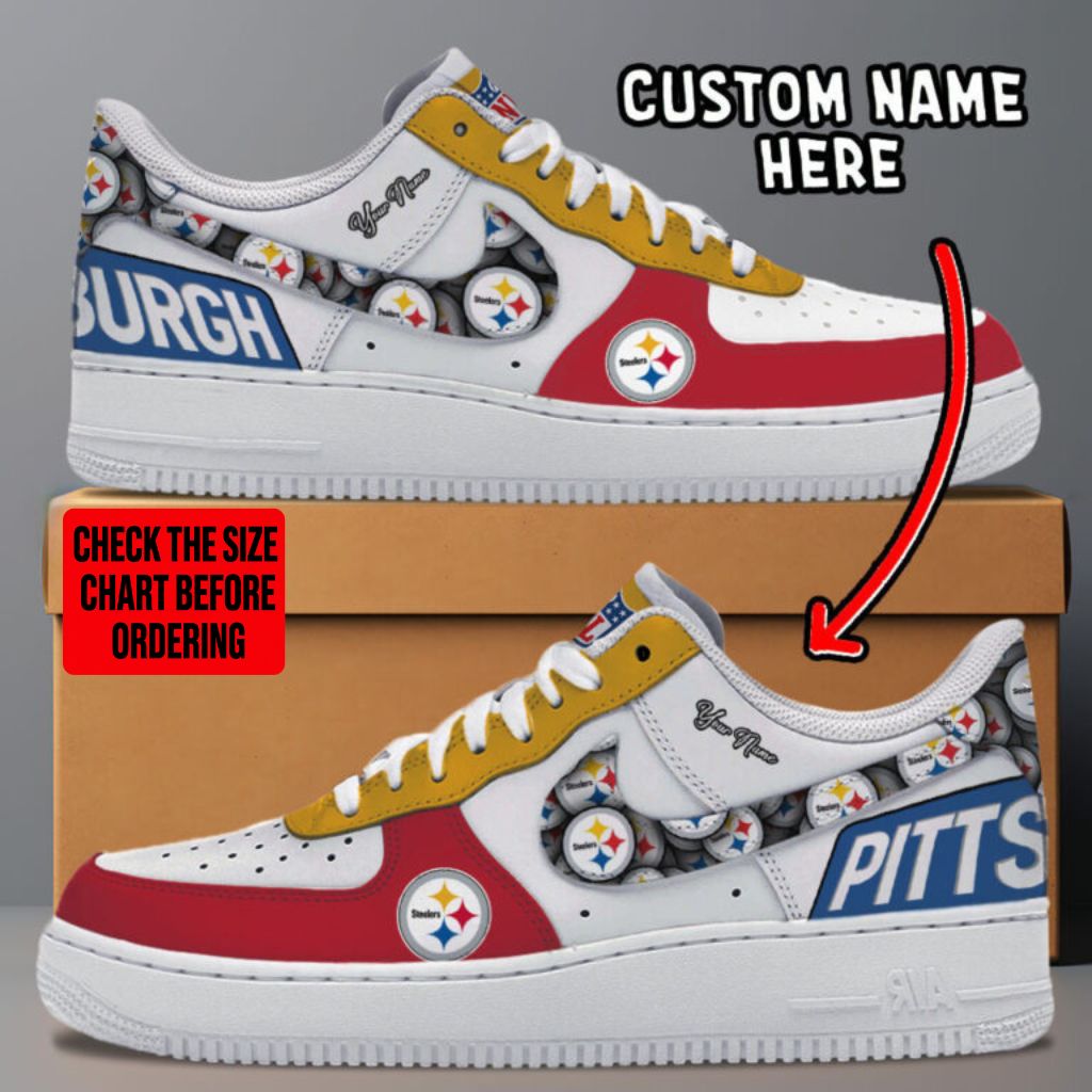 LIMITED EDITION - NEW CUSTOMIZED NFL14 PSB PITTSBURGH STEELERS AF1 SNEAKERS