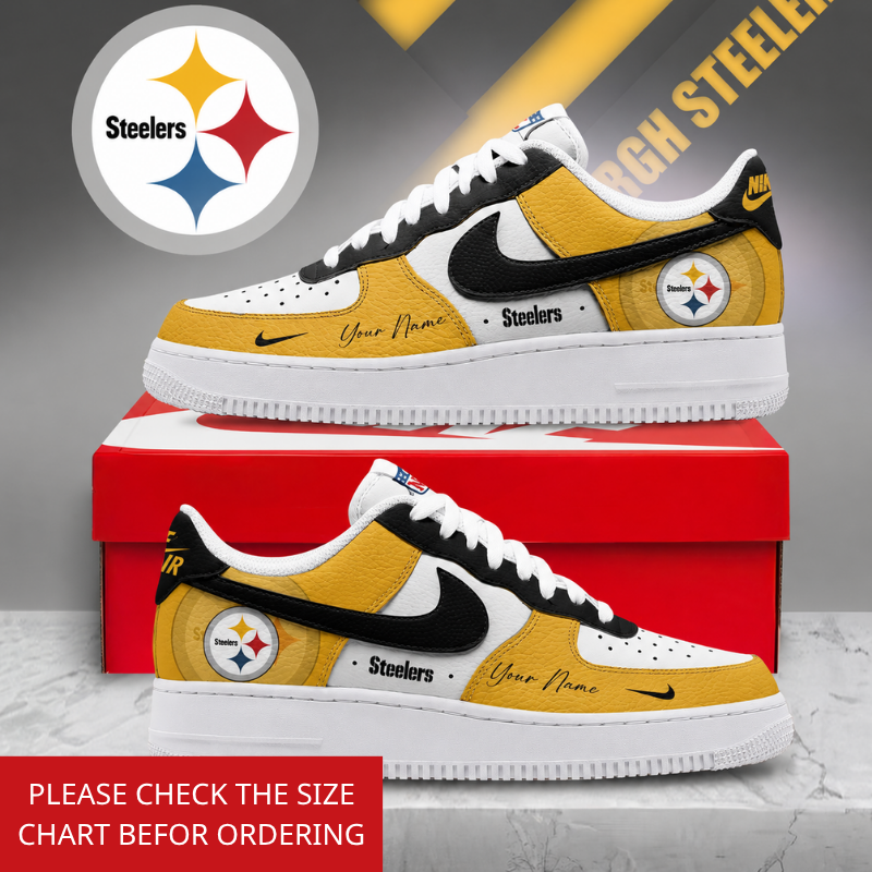 LIMITED EDITION - NEW CUSTOMIZED NFL14 PSB PITTSBURGH STEELERS AF1 SHOES