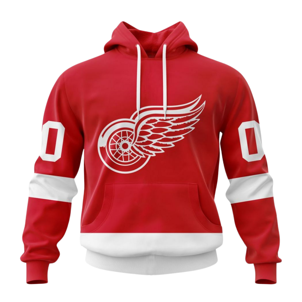 LIMITED EDITION - NEW CUSTOMIZED NHL22 DRW DETROIT RED WINGS COMBO HOODIE & LONGPANTS