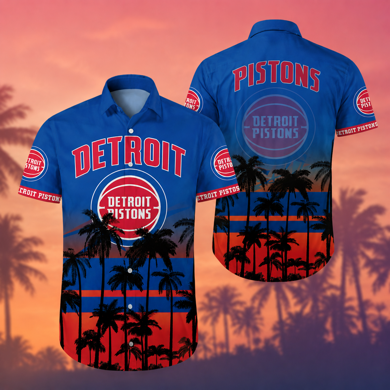 LIMITED EDITION - NEW CUSTOMIZED NBA14 DPI DETROIT PISTONS UNISEX HAWAIIAN SHIRT