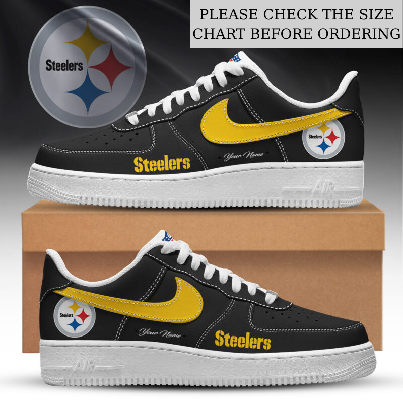 LIMITED EDITION - NEW CUSTOMIZED NFL14 PSB PITTSBURGH STEELERS AF1 SHOES
