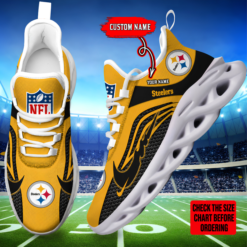 [SPECIAL OFFER] NEW CUSTOMIZED NFL14 PSB PITTSBURGH STEELERS UNISEX CLUNKY SNEAKERS