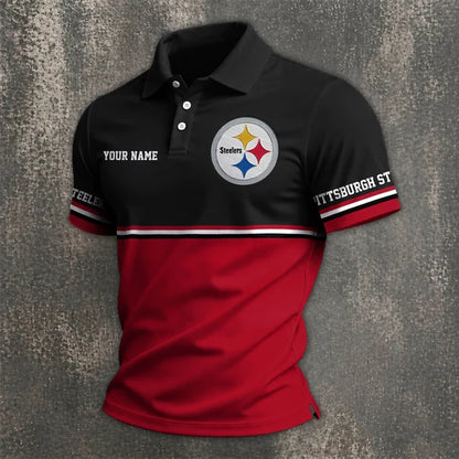 [SPECIAL OFFER] NEW CUSTOMIZED NFL14 PSB PITTSBURGH STEELERS POLO SHIRT