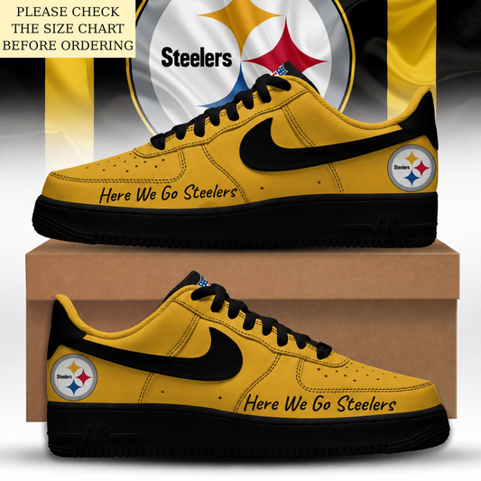 LIMITED EDITION - NEW CUSTOMIZED NFL14 PSB PITTSBURGH STEELERS AF1 SHOES