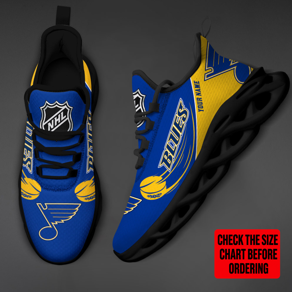 LIMITED EDITION - NEW CUSTOMIZED NHL14 SLB ST. LOUIS BLUES CLUNKY SNEAKERS
