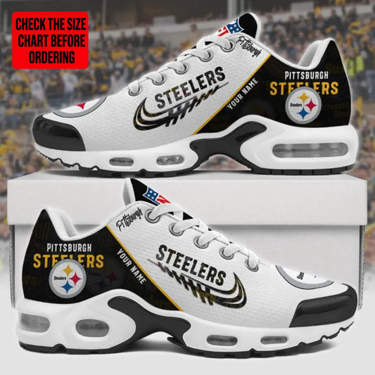 LIMITED EDITION - NEW CUSTOMIZED NFL14 PSB PITTSBURGH STEELERS AIR MAX PLUS SNEAKERS