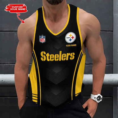 [SPECIAL OFFER] NEW CUSTOMIZED NFL14 PSB PITTSBURGH STEELERS UNISEX TANK TOP