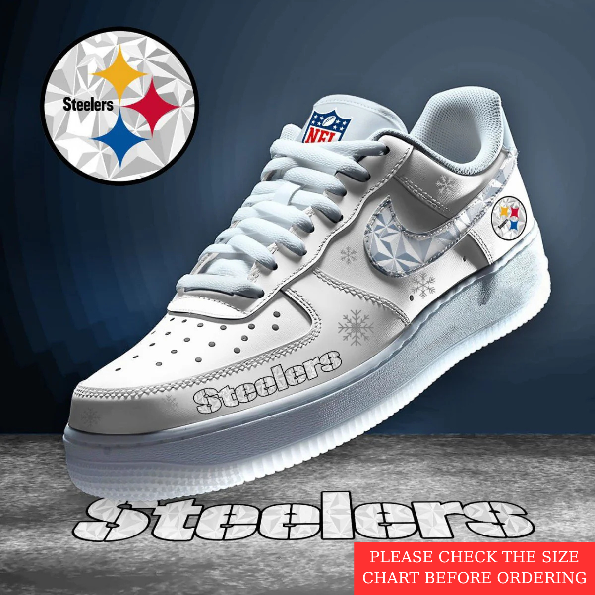 LIMITED EDITION - NEW CUSTOMIZED NFL14 PSB PITTSBURGH STEELERS AF1 SHOES
