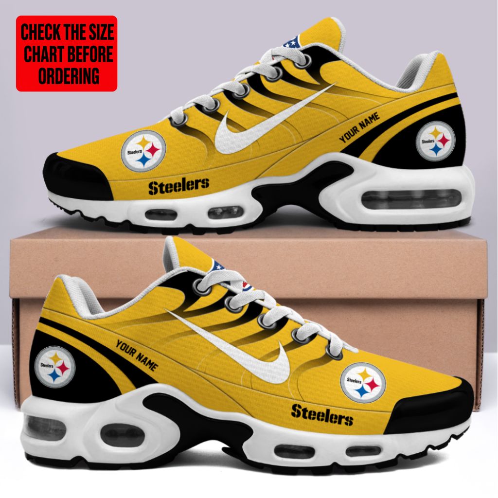[SPECIAL OFFER] NEW CUSTOMIZED NFL14 PSB PITTSBURGH STEELERS AIR MAX PLUS SNEAKERS