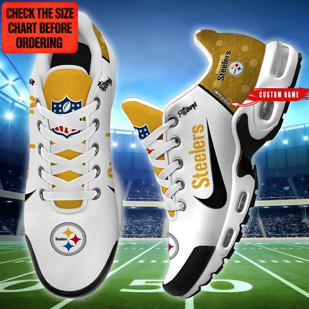 [SPECIAL OFFER] NEW CUSTOMIZED NFL14 PSB PITTSBURGH STEELERS AIR MAX PLUS SNEAKERS