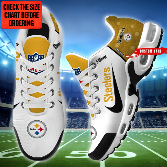 [SPECIAL OFFER] NEW CUSTOMIZED NFL14 PSB PITTSBURGH STEELERS AIR MAX PLUS SNEAKERS