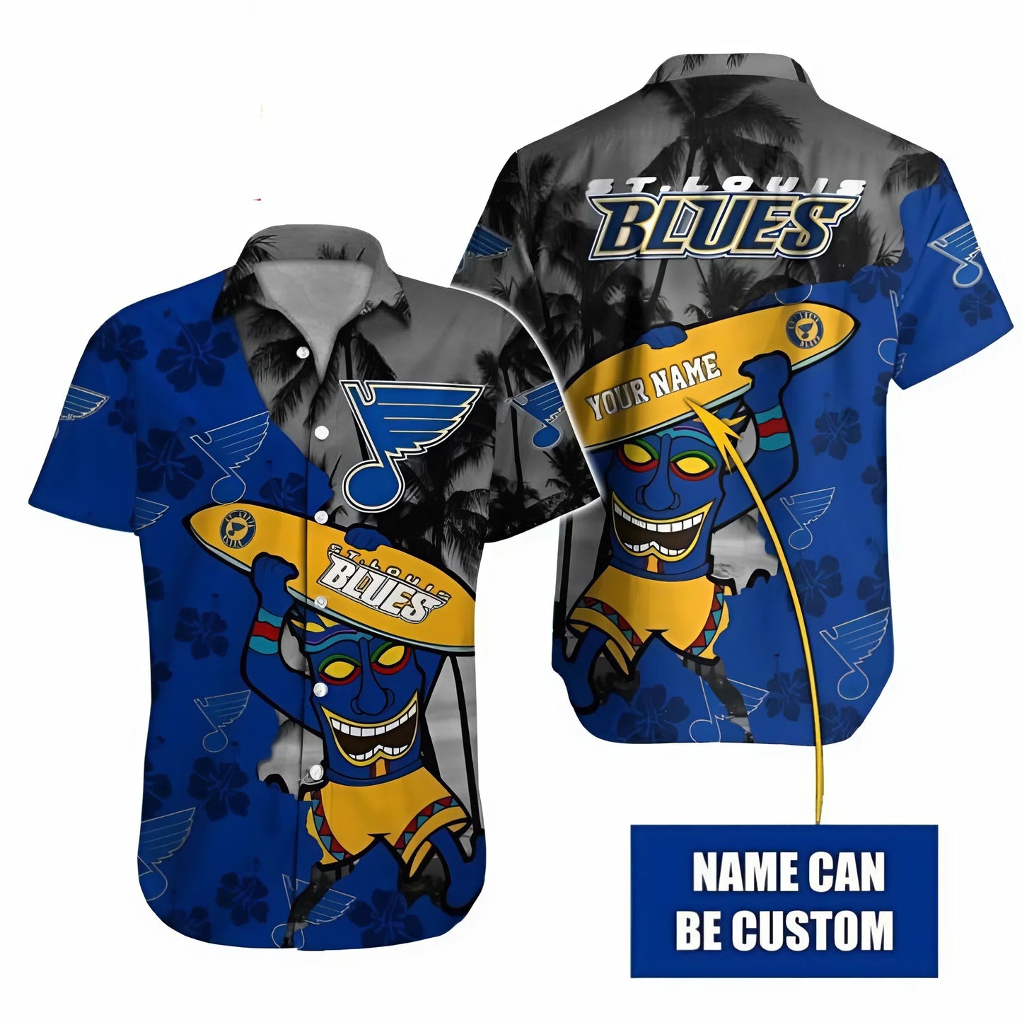 LIMITED EDITION - NEW CUSTOMIZED NHL14 SLB ST. LOUIS BLUES UNISEX HAWAIIAN SHIRT