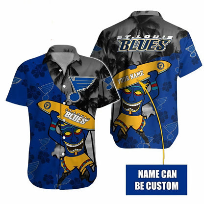 LIMITED EDITION - NEW CUSTOMIZED NHL14 SLB ST. LOUIS BLUES UNISEX HAWAIIAN SHIRT