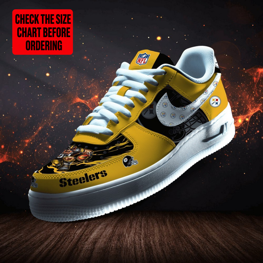 LIMITED EDITION - NEW CUSTOMIZED NFL14 PSB PITTSBURGH STEELERS AF1 SHOES