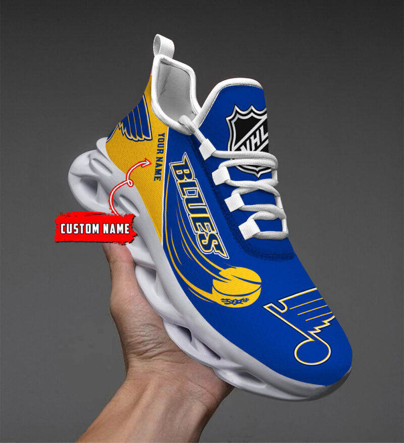 LIMITED EDITION - NEW CUSTOMIZED NHL14 SLB ST. LOUIS BLUES CLUNKY SNEAKERS