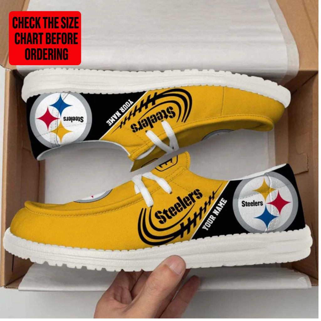 [SPECIAL OFFER] NEW CUSTOMIZED NFL14 PSB PITTSBURGH STEELERS LOAFER SHOES