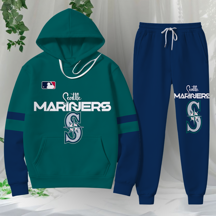 LIMITED EDITION - NEW CUSTOMIZED MLB14 SMS SEATTLE MARINERS HOODIE & SWEATPANTS SET