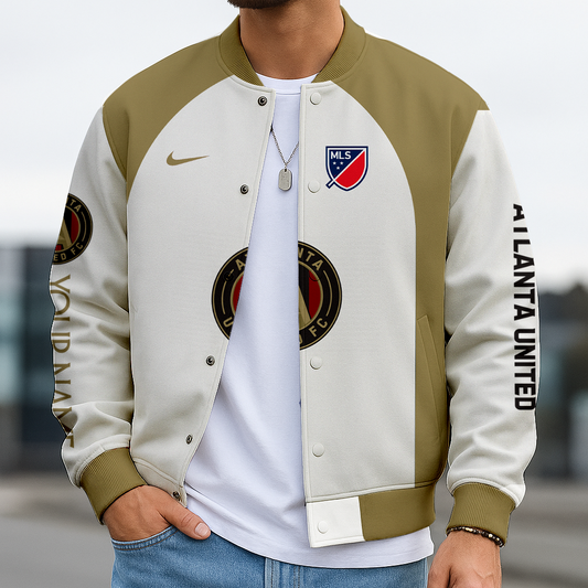 LIMITED EDITION - NEW CUSTOMIZED MLS14 ALU ALT UNITED FC SATIN VARSITY & BASEBALL JACKET