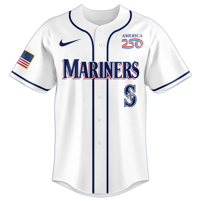 LIMITED EDITION - NEW CUSTOMIZED MLB14 SMS SEATTLE MARINERS BASEBALL JERSEY