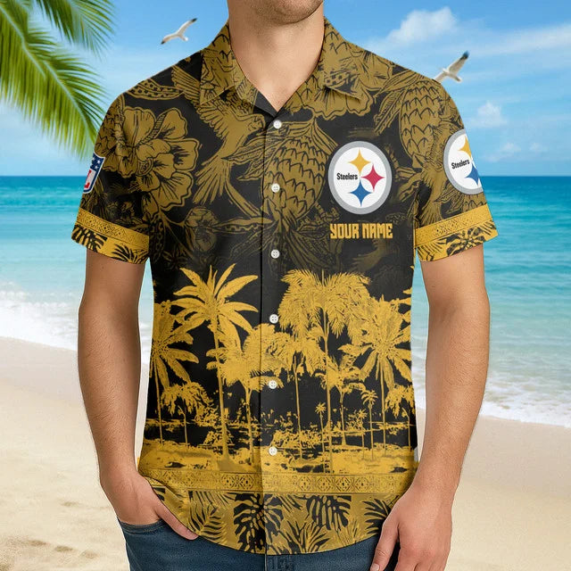 LIMITED EDITION - NEW CUSTOMIZED NFL14 PSB PITTSBURGH STEELERS UNISEX HAWAIIAN SHIRT