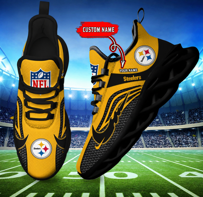 [SPECIAL OFFER] NEW CUSTOMIZED NFL14 PSB PITTSBURGH STEELERS UNISEX CLUNKY SNEAKERS