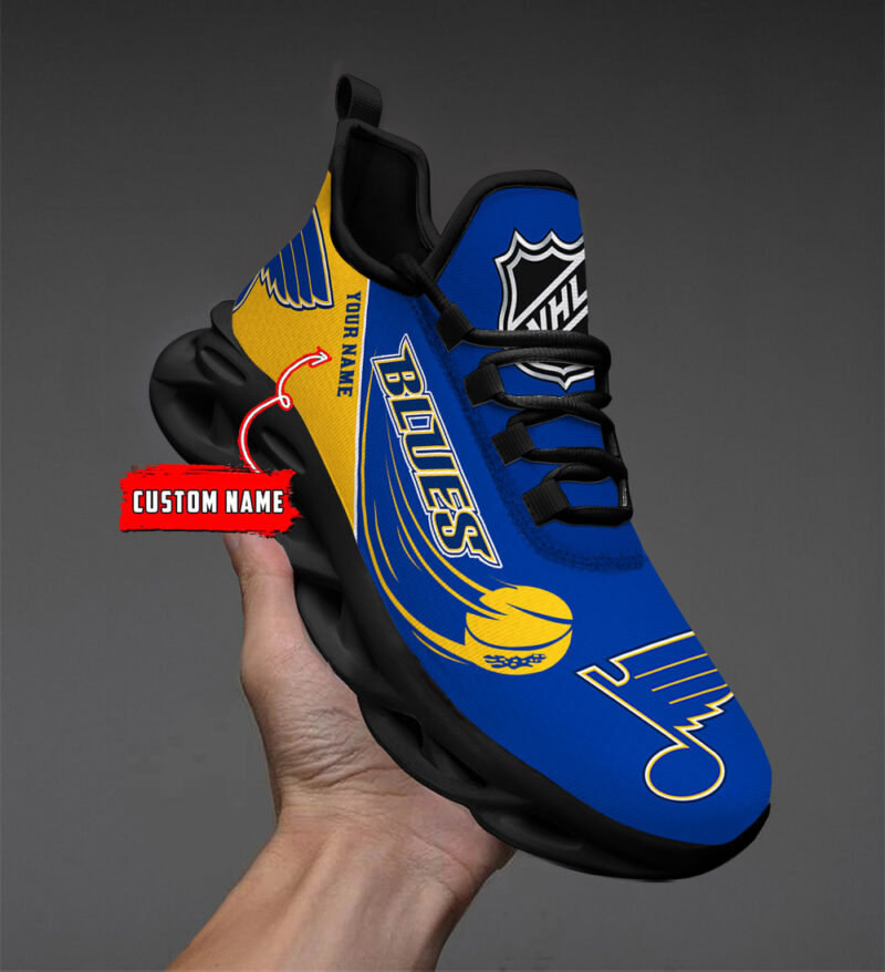 LIMITED EDITION - NEW CUSTOMIZED NHL14 SLB ST. LOUIS BLUES CLUNKY SNEAKERS
