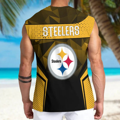 LIMITED EDITION - NEW CUSTOMIZED NFL14 PSB PITTSBURGH STEELERS MEN'S GYM SHIRT