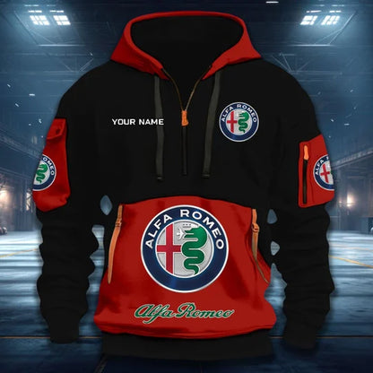 LIMITED RUN - NEW CUSTOMIZED F115 ALR ALFA ROMEO QUARTER ZIP HOODIE