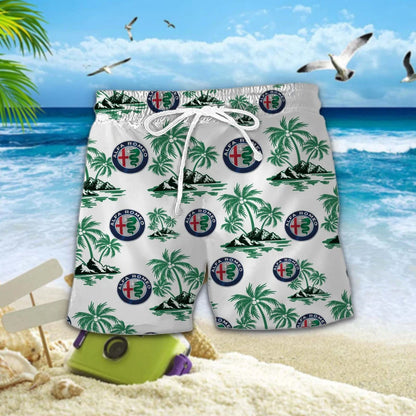 [FAN MUST-HAVE] NEW CUSTOMIZED F115 ALR ALFA ROMEO UNISEX HAWAIIAN SHIRT & SHORTS SET