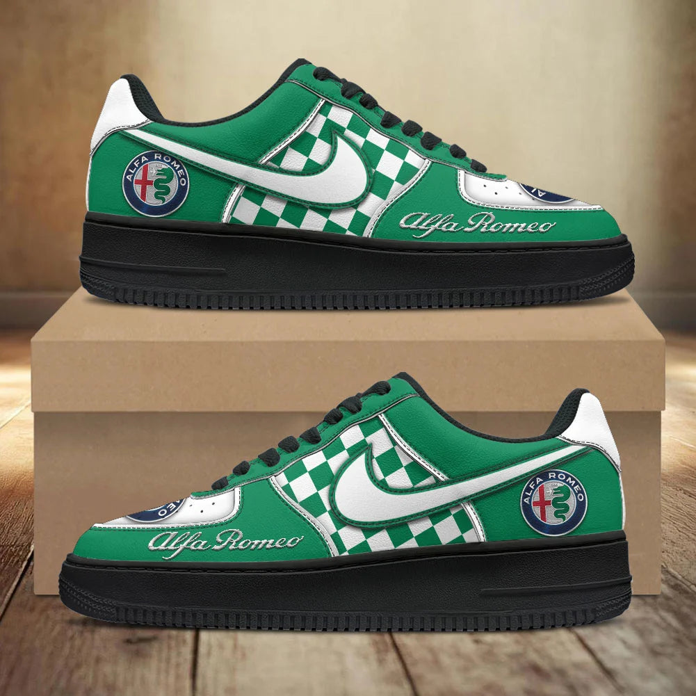 LIMITED RUN - NEW CUSTOMIZED F115 ALR ALFA ROMEO AF1 SNEAKERS