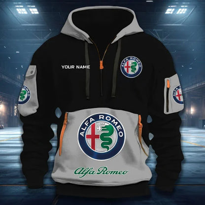 LIMITED RUN - NEW CUSTOMIZED F115 ALR ALFA ROMEO QUARTER ZIP HOODIE