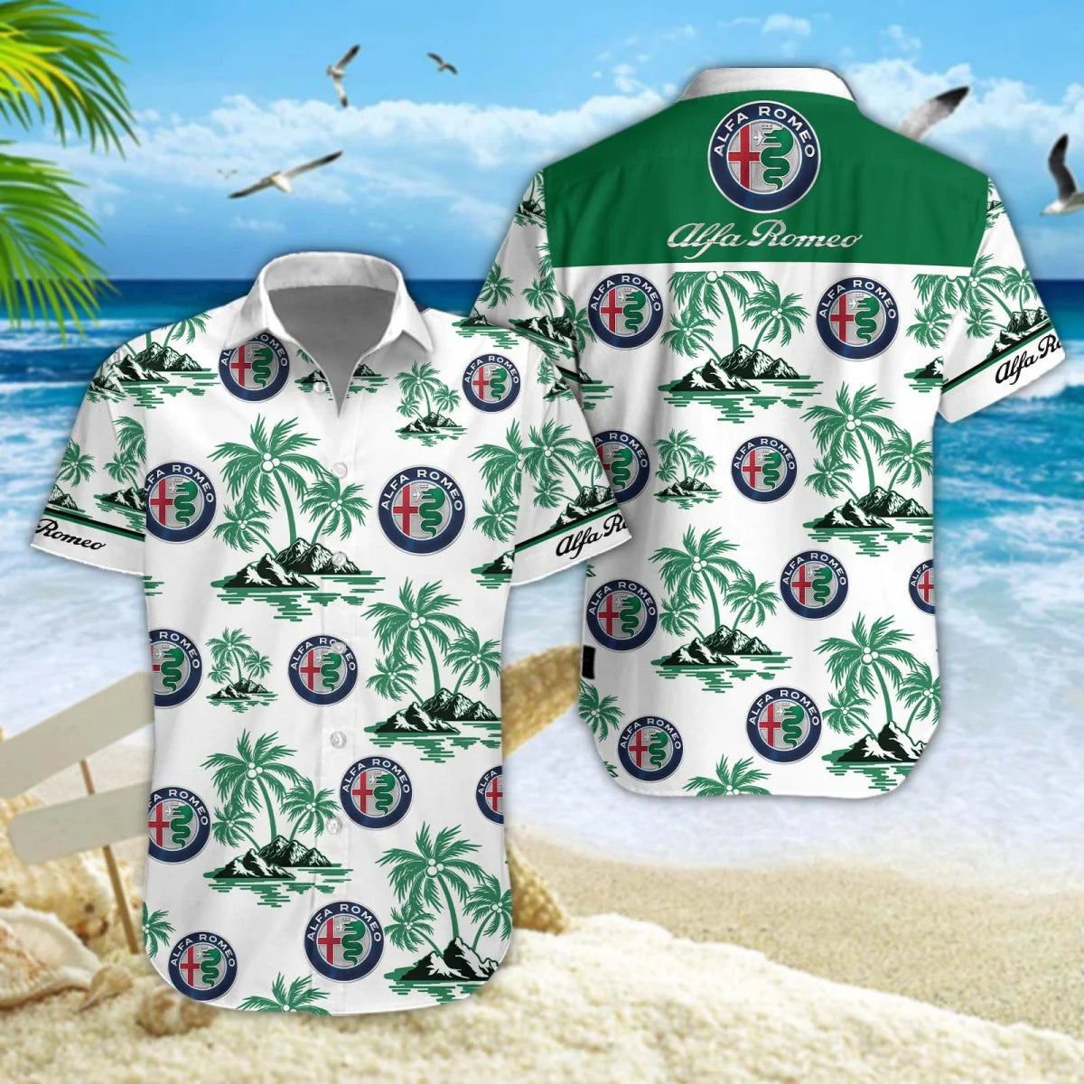 [FAN MUST-HAVE] NEW CUSTOMIZED F115 ALR ALFA ROMEO UNISEX HAWAIIAN SHIRT & SHORTS SET