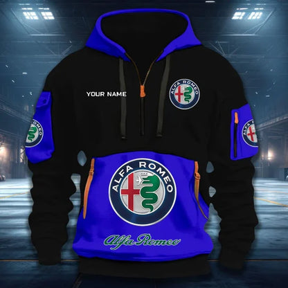 LIMITED RUN - NEW CUSTOMIZED F115 ALR ALFA ROMEO QUARTER ZIP HOODIE