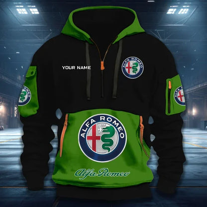 LIMITED RUN - NEW CUSTOMIZED F115 ALR ALFA ROMEO QUARTER ZIP HOODIE