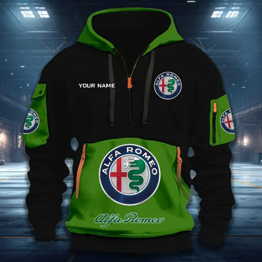 LIMITED RUN - NEW CUSTOMIZED F115 ALR ALFA ROMEO QUARTER ZIP HOODIE