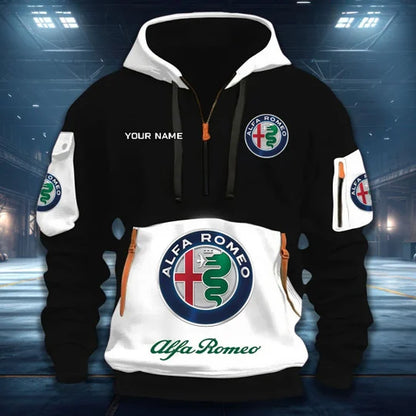 LIMITED RUN - NEW CUSTOMIZED F115 ALR ALFA ROMEO QUARTER ZIP HOODIE