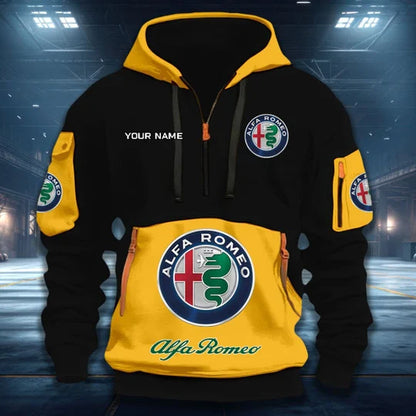 LIMITED RUN - NEW CUSTOMIZED F115 ALR ALFA ROMEO QUARTER ZIP HOODIE