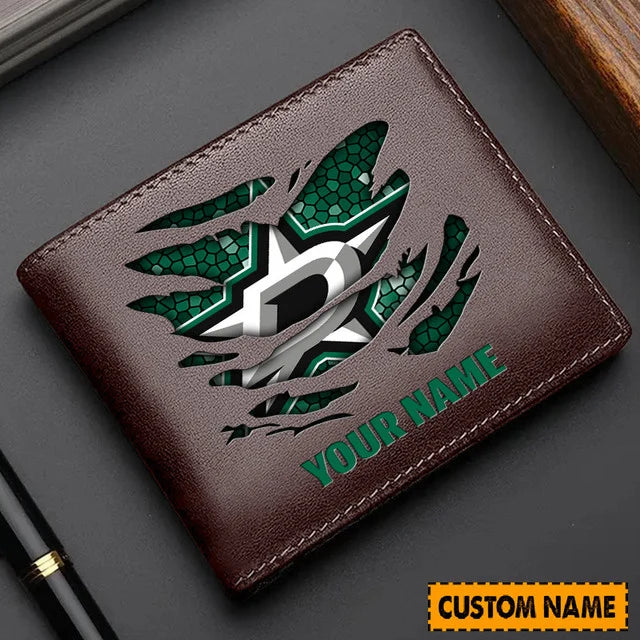 LIMITED EDITION - NEW CUSTOMIZED NHL15 DLS DALLAS STARS LEATHER WALLET