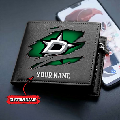 LIMITED EDITION - NEW CUSTOMIZED NHL15 DLS DALLAS STARS LEATHER WALLET