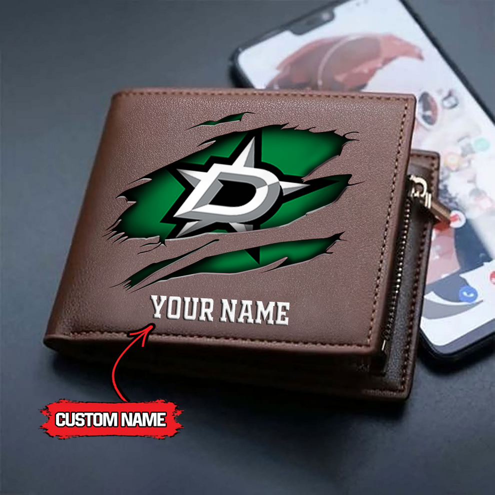LIMITED EDITION - NEW CUSTOMIZED NHL15 DLS DALLAS STARS LEATHER WALLET