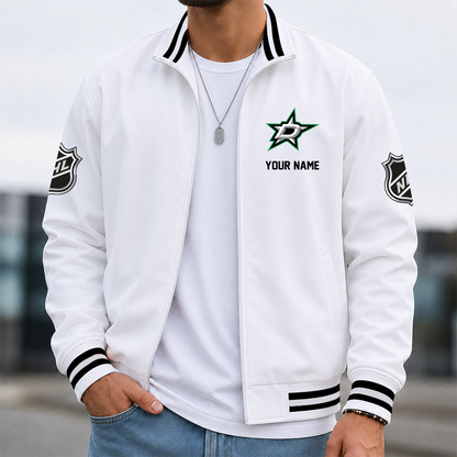 [SUPER SALE] NEW CUSTOMIZED NHL15 DLS DALLAS STARS MULTICOLOR MEN'S CASUAL JACKET