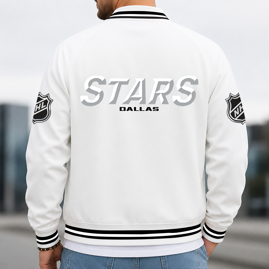[SUPER SALE] NEW CUSTOMIZED NHL15 DLS DALLAS STARS MULTICOLOR MEN'S CASUAL JACKET