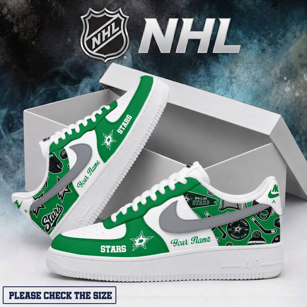 LIMITED EDITION - NEW CUSTOMIZED NHL15 DLS DALLAS STARS AF1 SHOES
