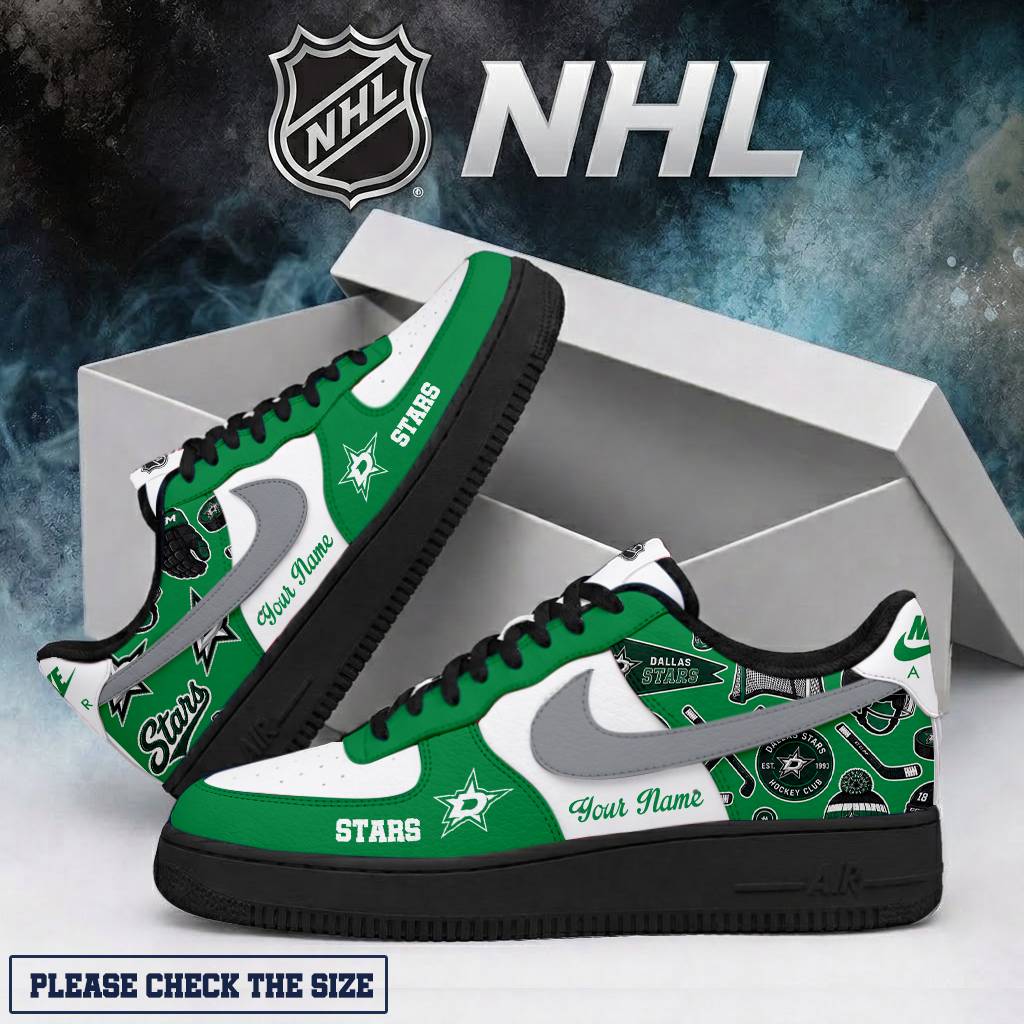 LIMITED EDITION - NEW CUSTOMIZED NHL15 DLS DALLAS STARS AF1 SHOES