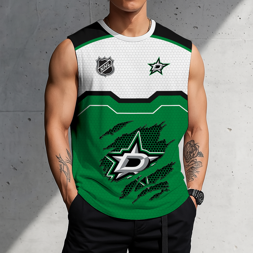 SPECIAL EDITION - NEW CUSTOMIZED NHL15 DLS DALLAS STARS MEN'S GYM SHIRT