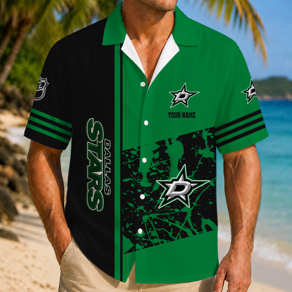 LIMITED EDITION - NEW CUSTOMIZED NHL15 DLS DALLAS STARS UNISEX HAWAIIAN SHIRT