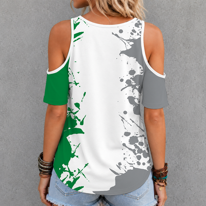 [SUPER SALE] NEW CUSTOMIZED NHL15 DLS DALLAS STARS CRISS CROSS V-NECK TOP