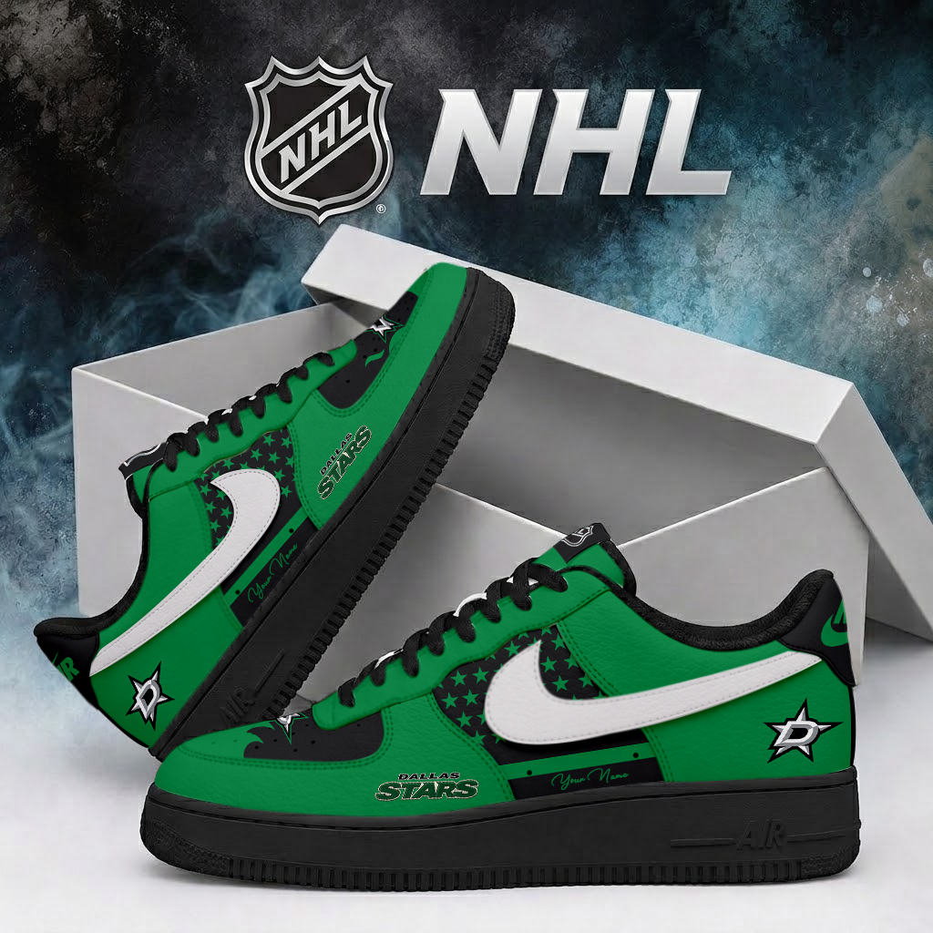 SPECIAL EDITION - NEW CUSTOMIZED NHL15 DLS DALLAS STARS AF1 SHOES