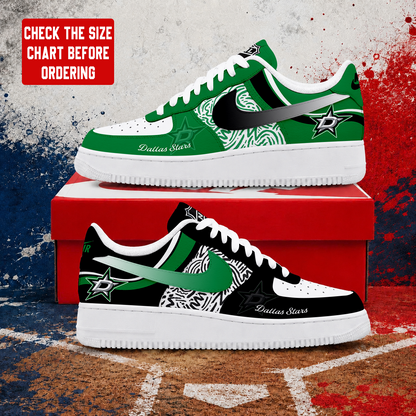 LIMITED EDITION - NEW CUSTOMIZED NHL15 DLS DALLAS STARS AF1 SHOES